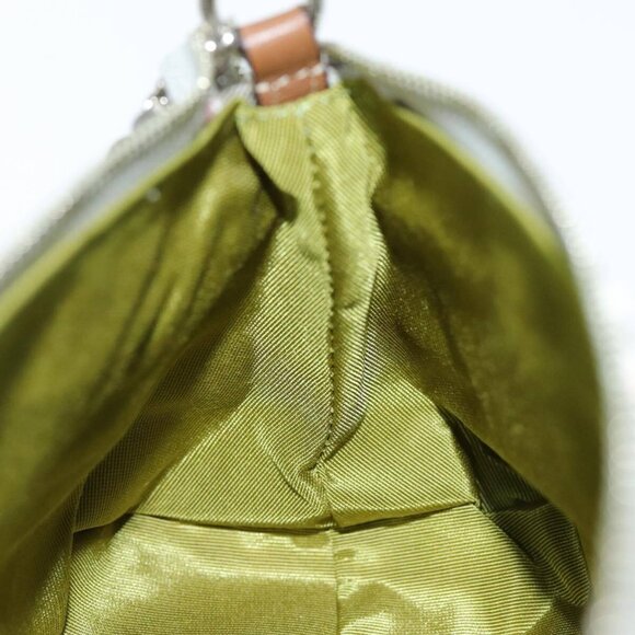 BURBERRY Nova Check Accessory Pouch Nylon Beige Green Auth hk1323 - Picture 13 of 15